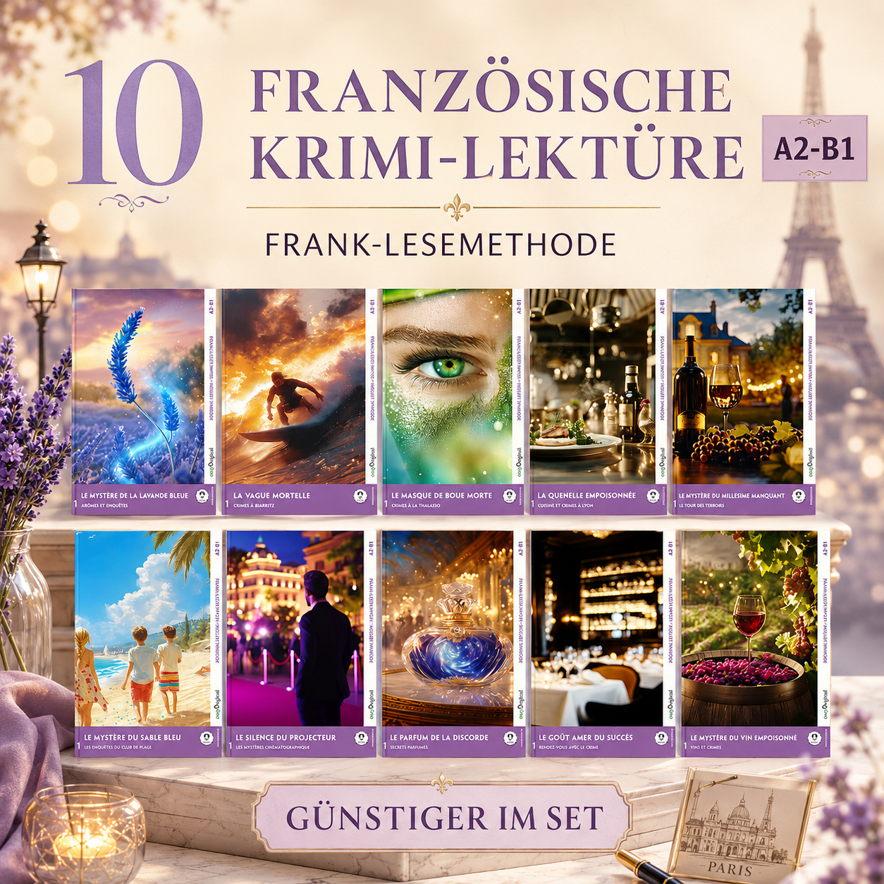 10 Französische Krimi-Lektüre A2-B1 - Frank-Lesemethode
