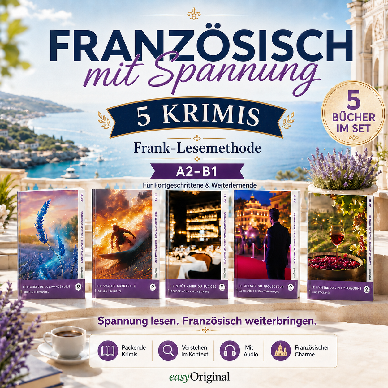 Französisch mit Spannung: 5 moderne Krimis A2-B1