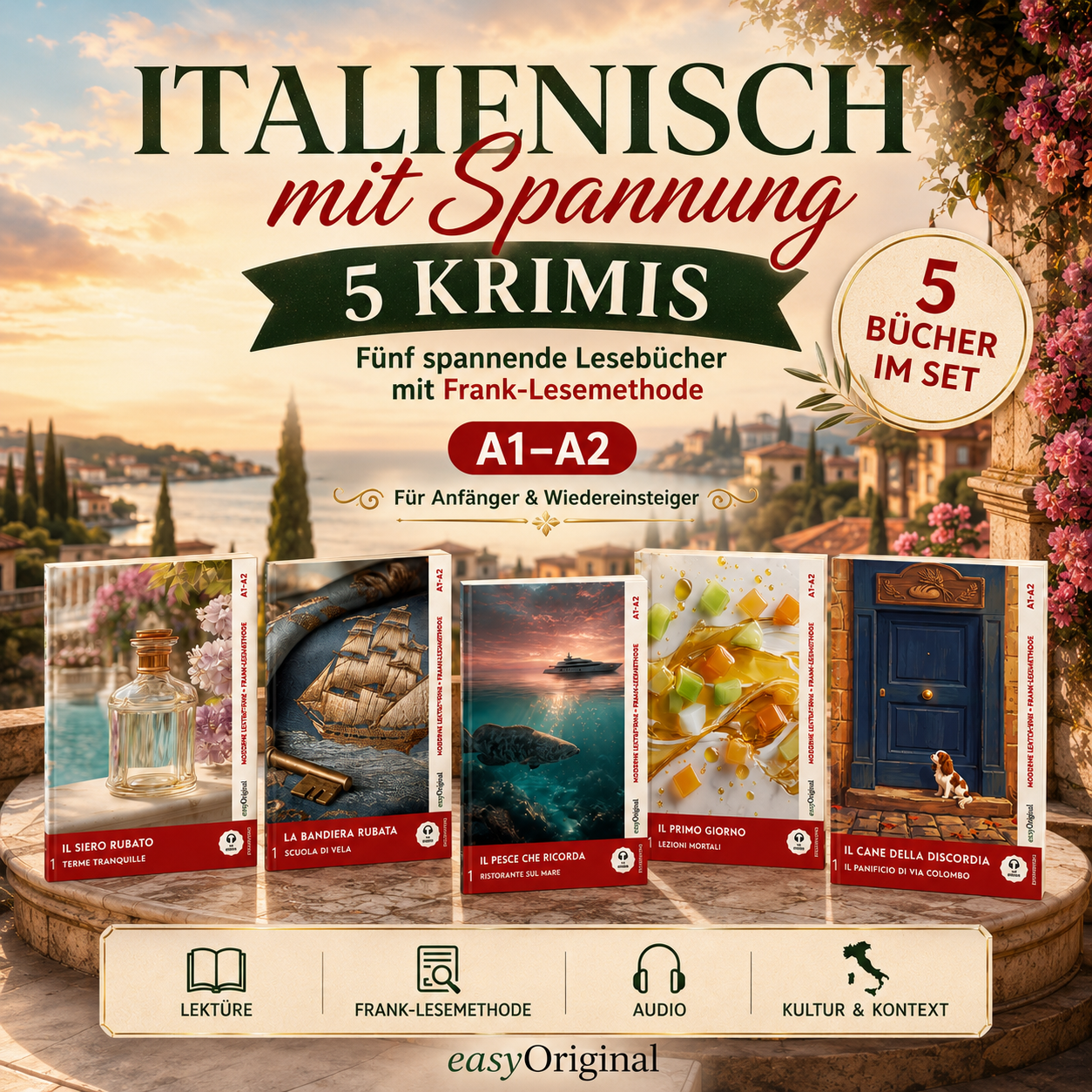Italienisch mit Spannung: 5 Krimis A1-A2