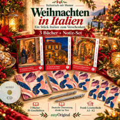 Geschenkset - Weihnachten in Italien – Frank-Lesemethode A1–A2 + CDs