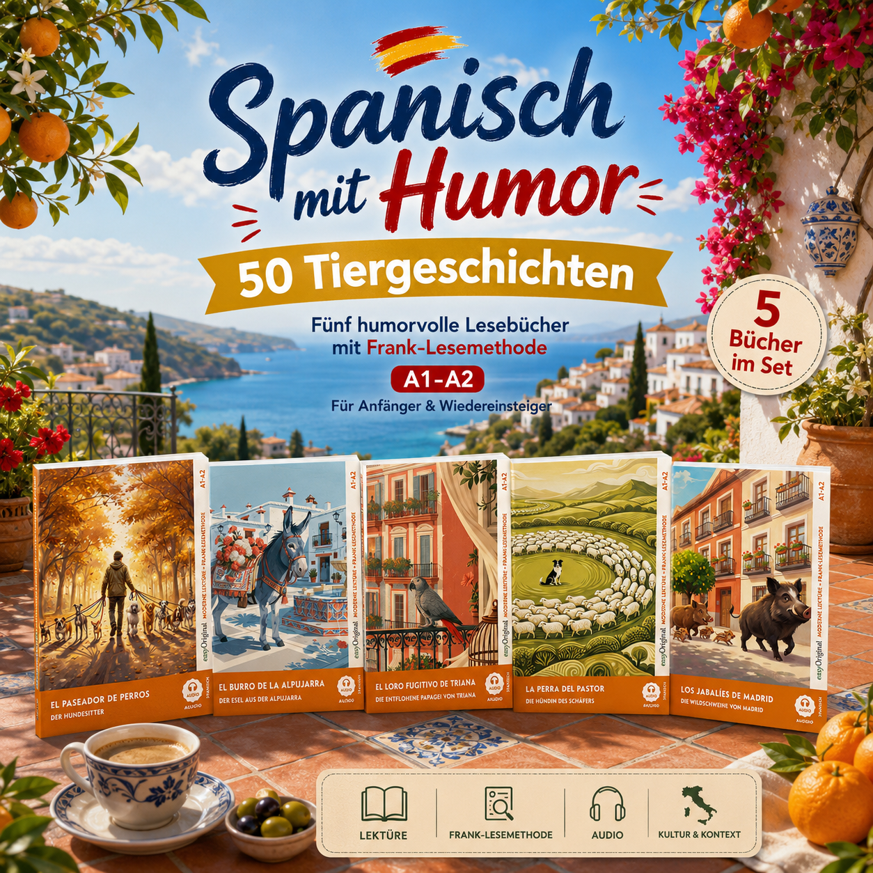Spanisch mit Humor: 50 Tiergeschichten